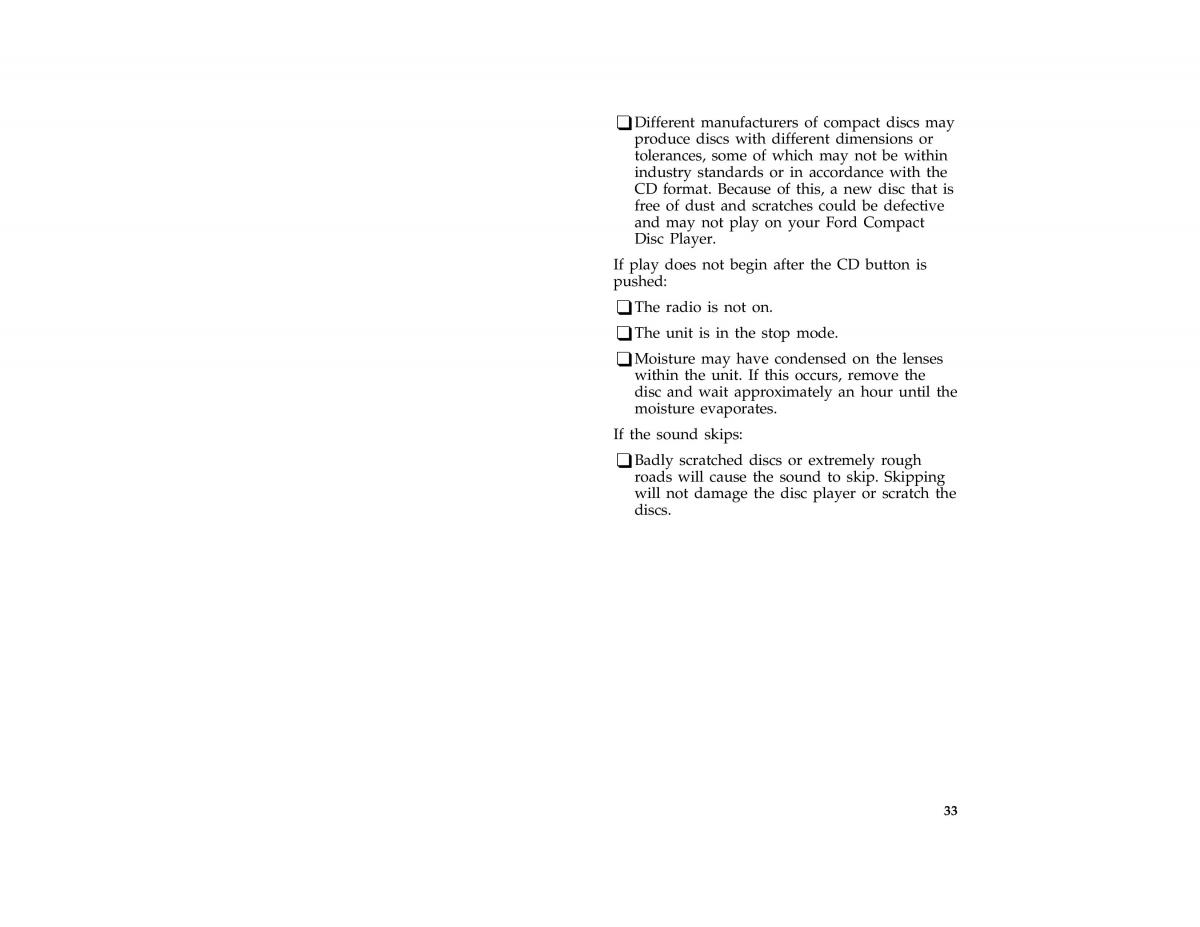 Ford Probe II 2 owners manual / page 36