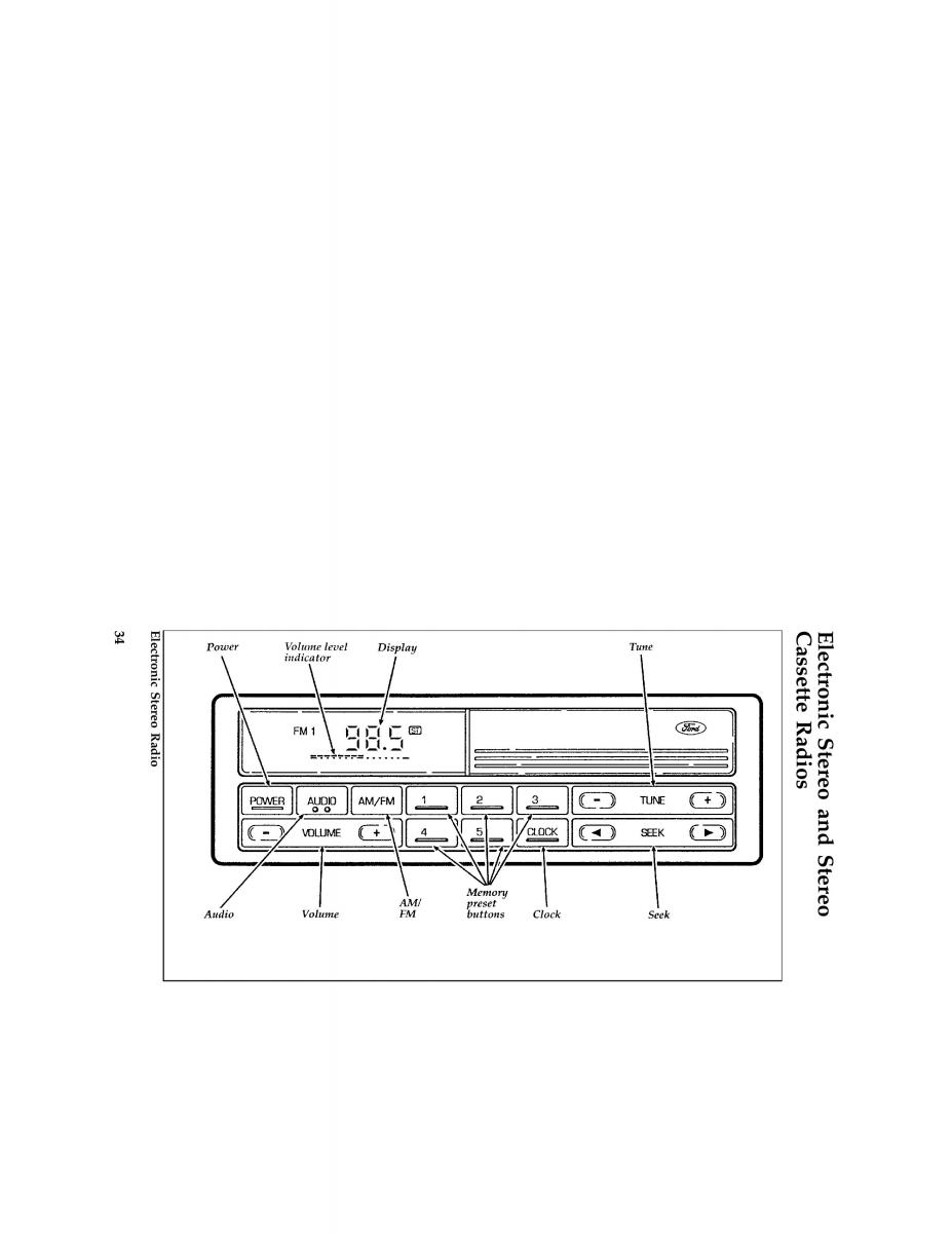 Ford Probe II 2 owners manual / page 37