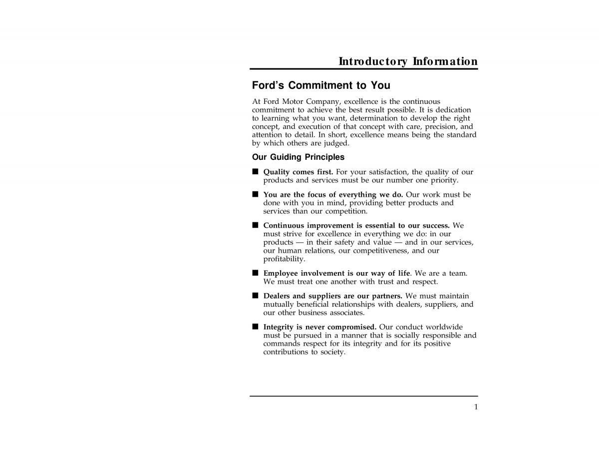 Ford Probe II 2 owners manual / page 4