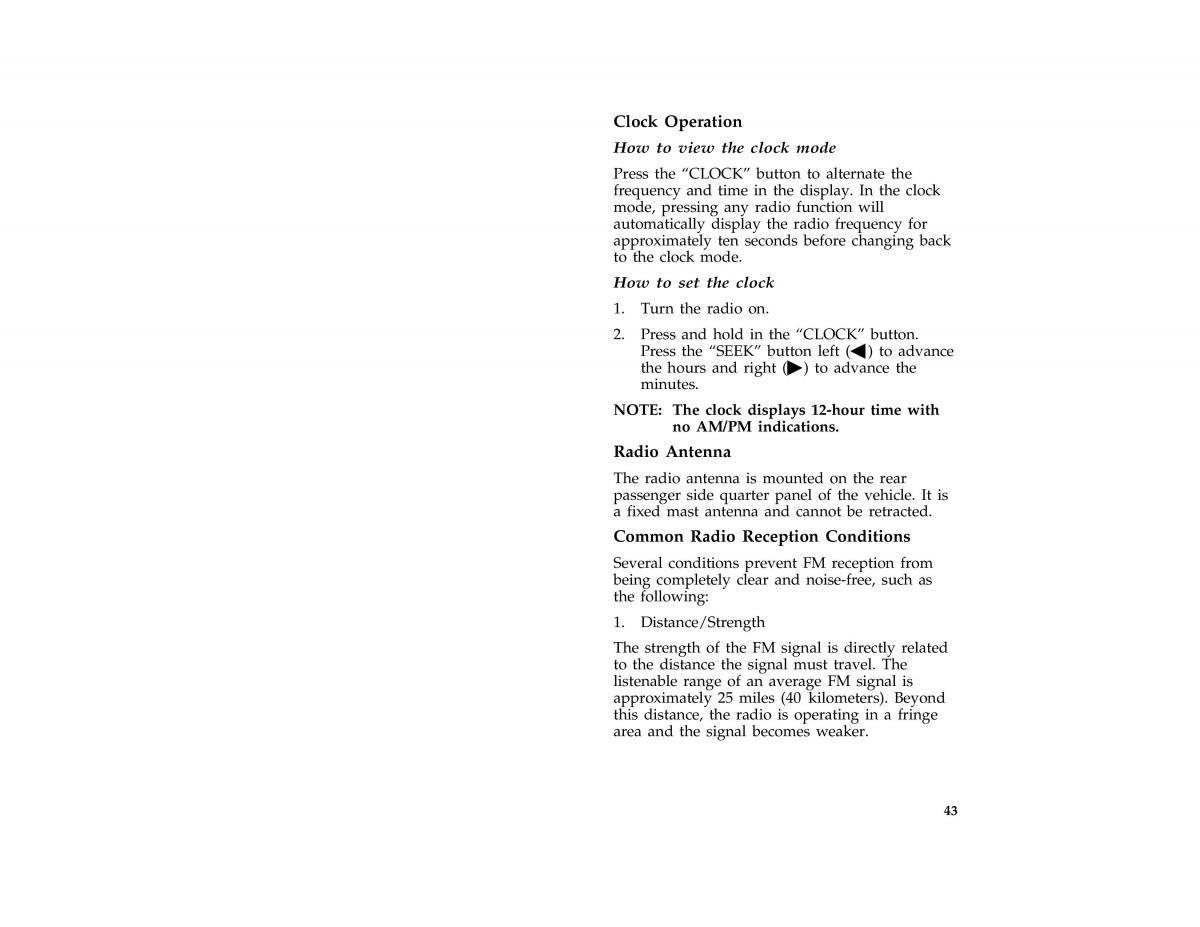 Ford Probe II 2 owners manual / page 46