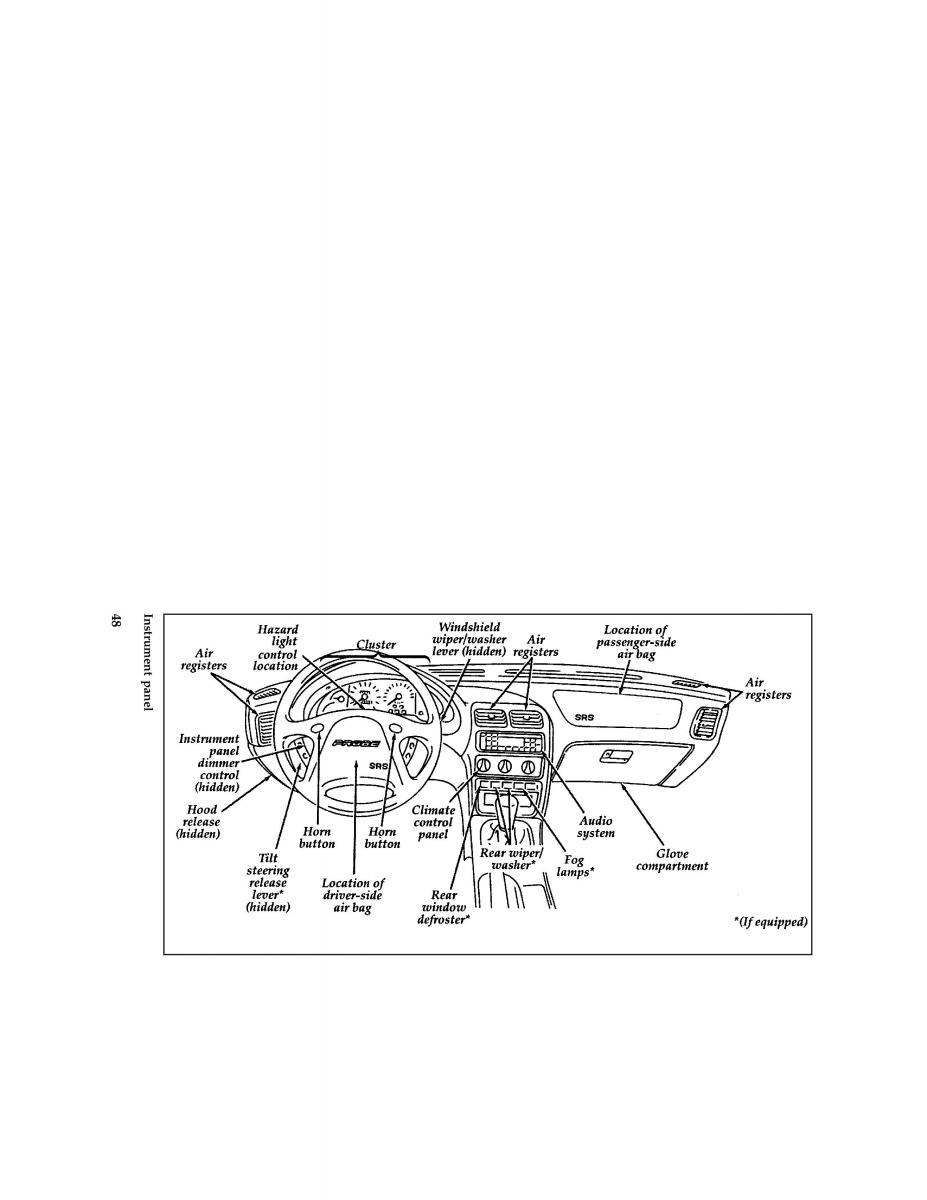 Ford Probe II 2 owners manual / page 51