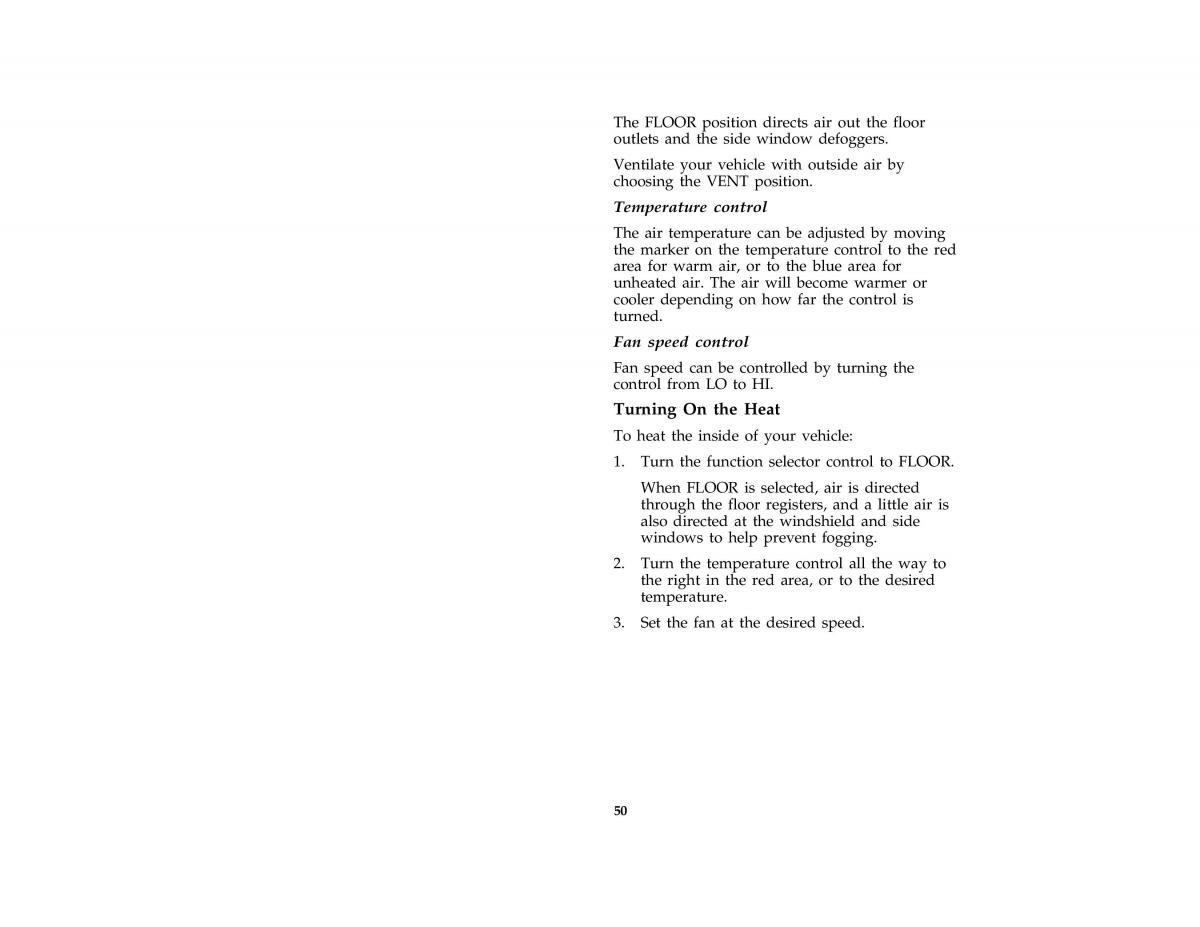 Ford Probe II 2 owners manual / page 53