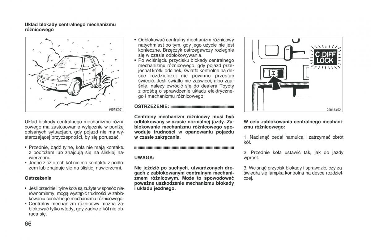 Toyota RAV4 I 1 instrukcja obslugi / page 73