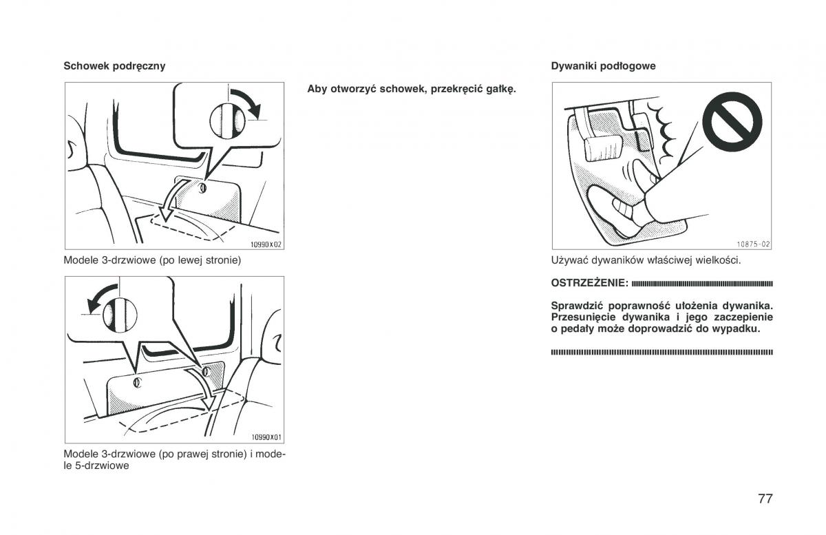 Toyota RAV4 I 1 instrukcja obslugi / page 84