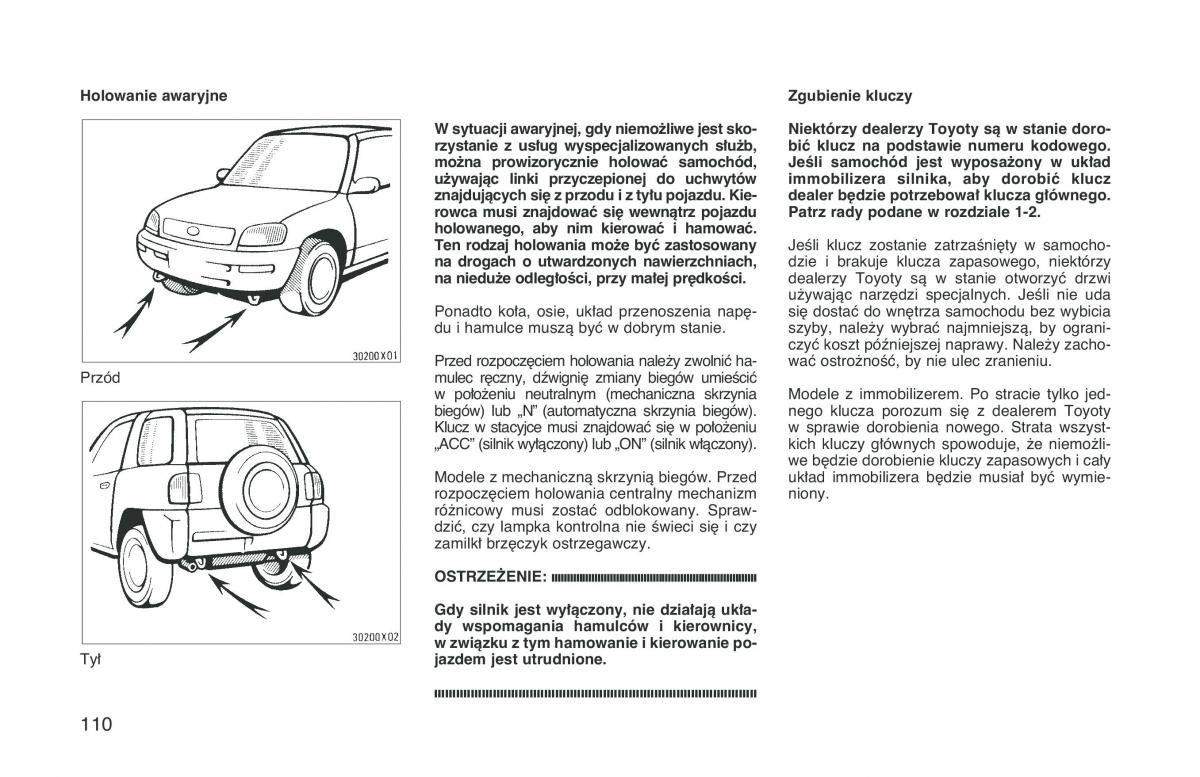 Toyota RAV4 I 1 instrukcja obslugi / page 117