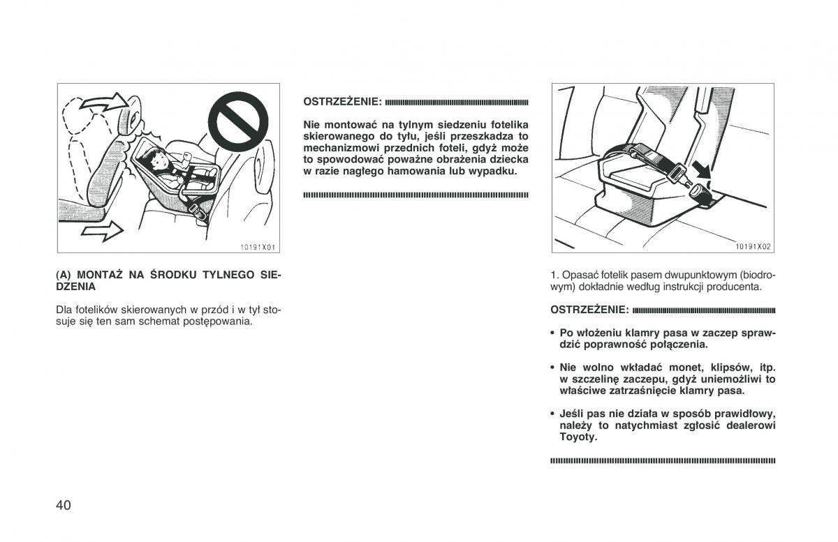 Toyota RAV4 I 1 instrukcja obslugi / page 47