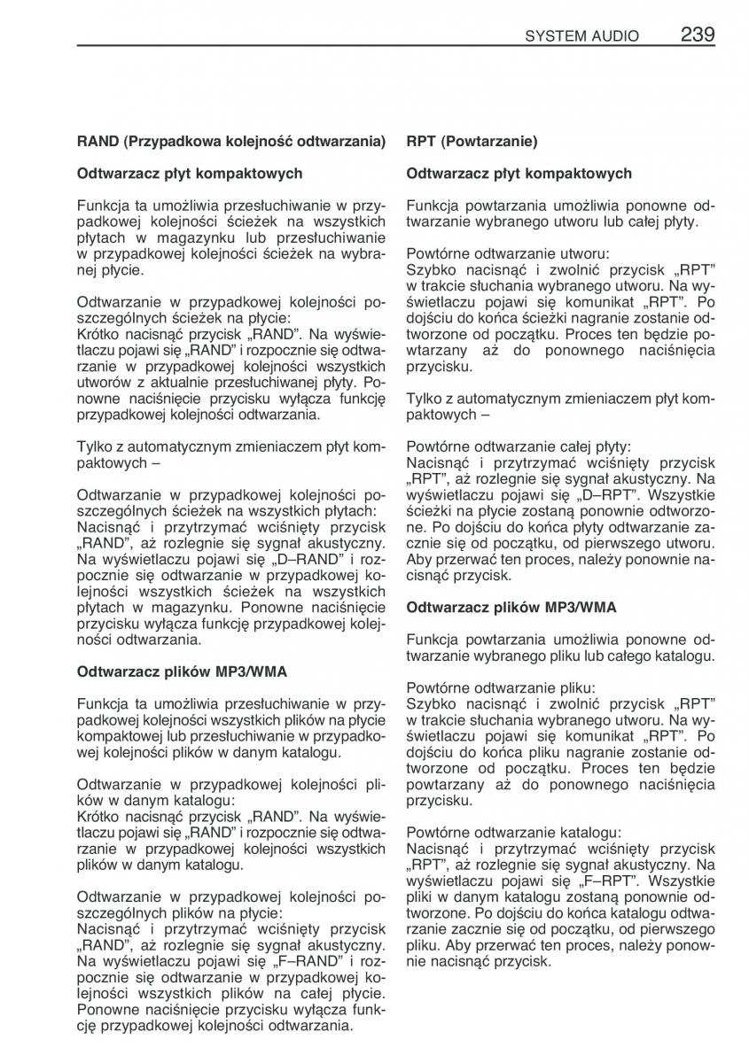 instrukcja obsługi Toyota RAV4 Toyota RAV4 III 3 instrukcja / page 250