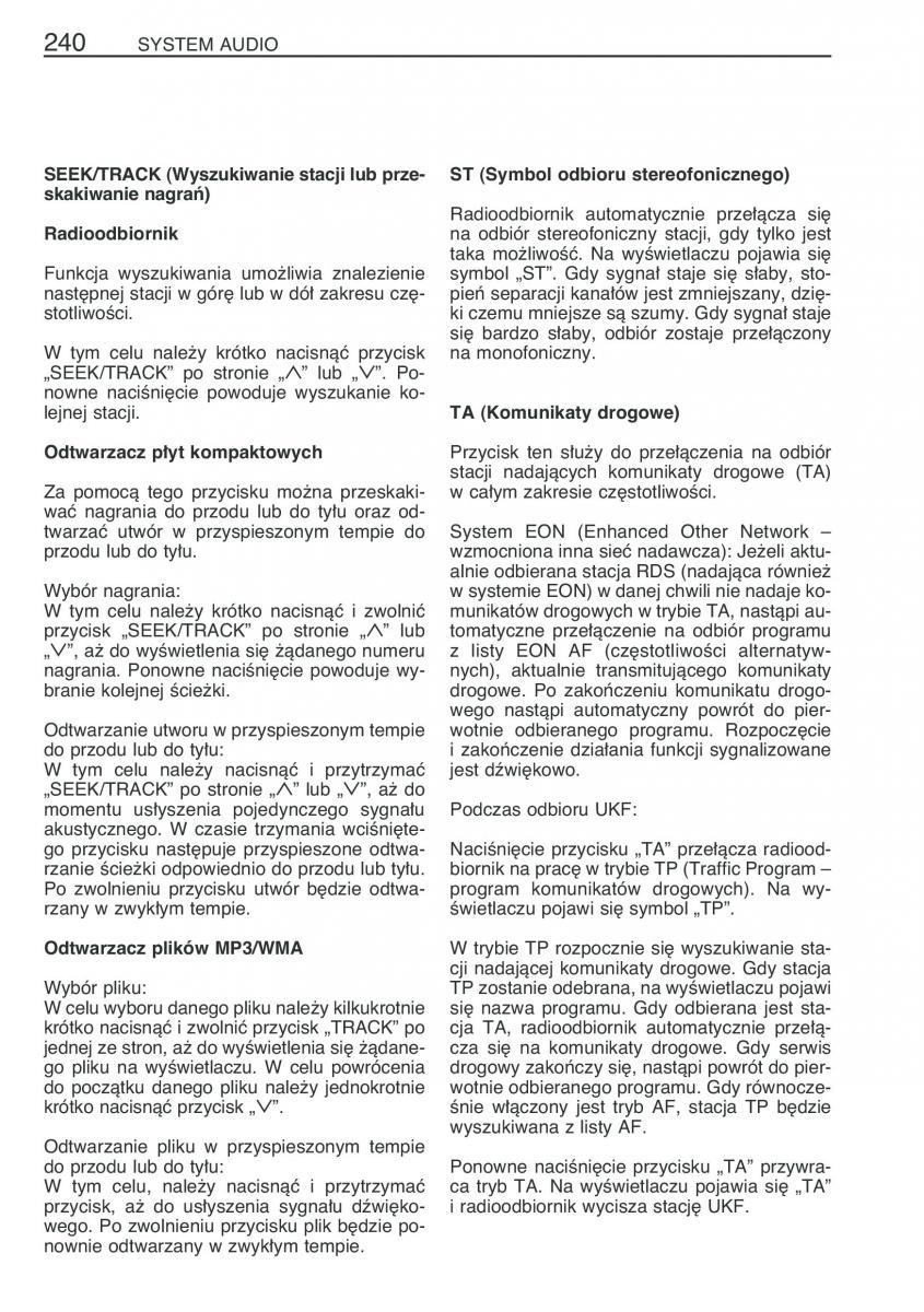 instrukcja obsługi Toyota RAV4 Toyota RAV4 III 3 instrukcja / page 251