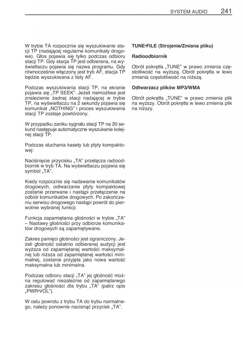 instrukcja obsługi Toyota RAV4 Toyota RAV4 III 3 instrukcja / page 252