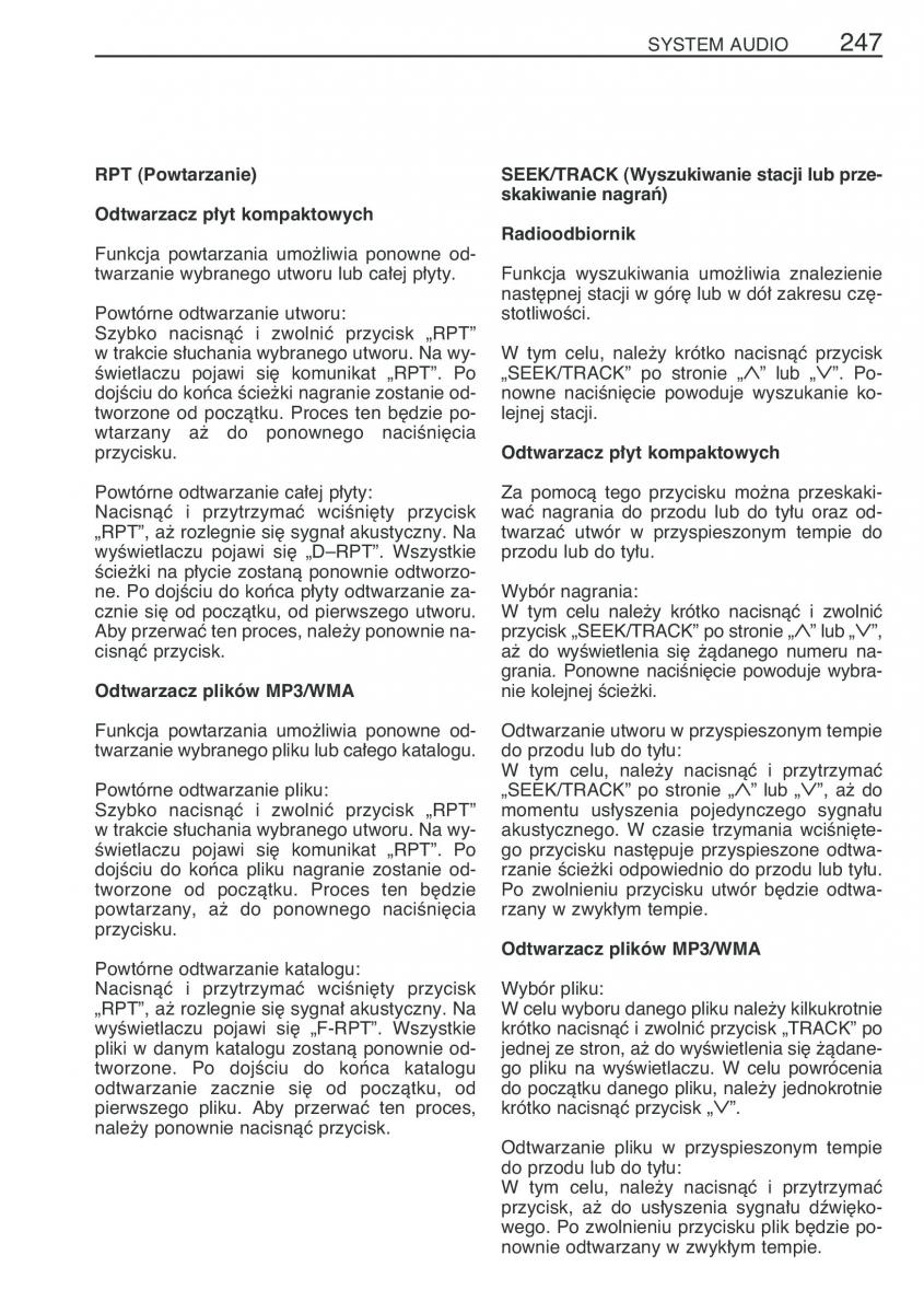 instrukcja obsługi Toyota RAV4 Toyota RAV4 III 3 instrukcja / page 258