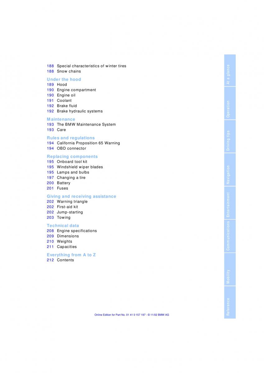 BMW 7 E65 owners manual / page 7