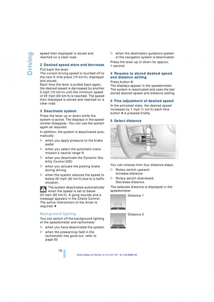 BMW 7 E65 owners manual / page 80