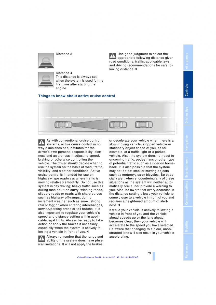 BMW 7 E65 owners manual / page 81