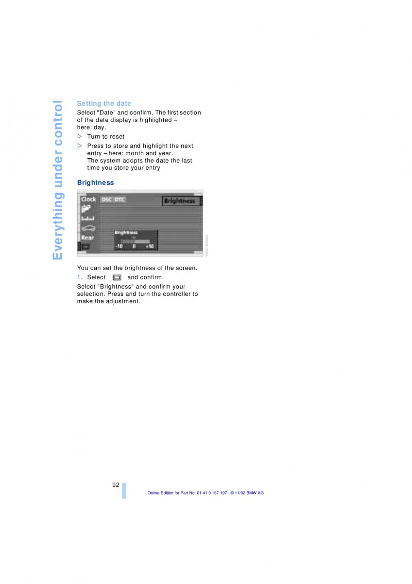 BMW 7 E65 owners manual / page 94