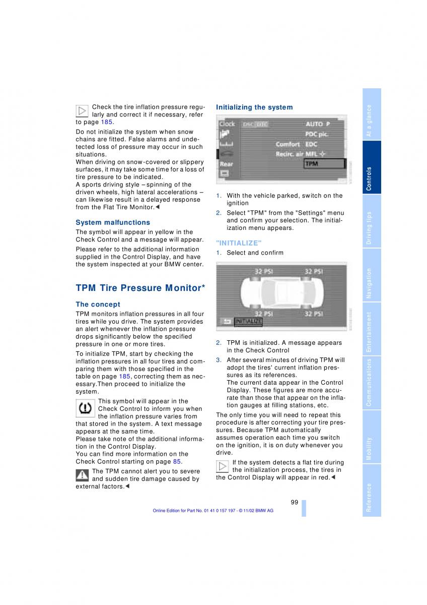 BMW 7 E65 owners manual / page 101