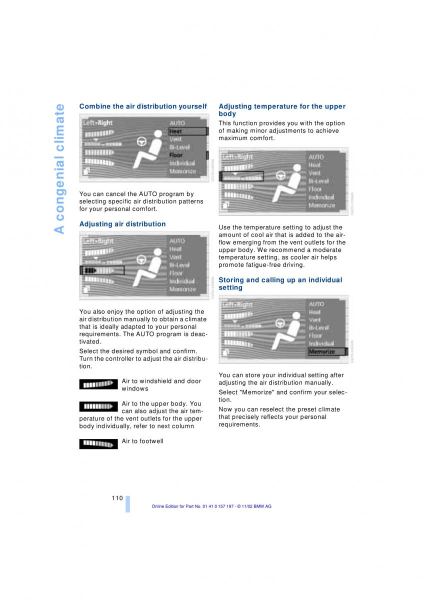 BMW 7 E65 owners manual / page 112