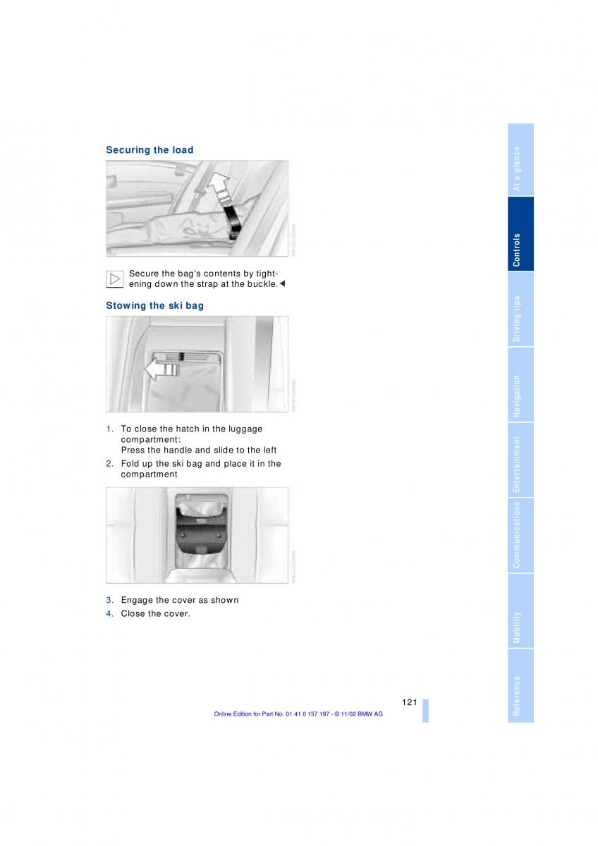 BMW 7 E65 owners manual / page 123