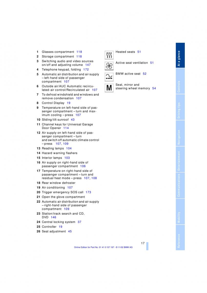 BMW 7 E65 owners manual / page 19