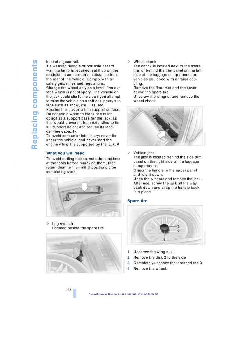 BMW 7 E65 owners manual / page 200