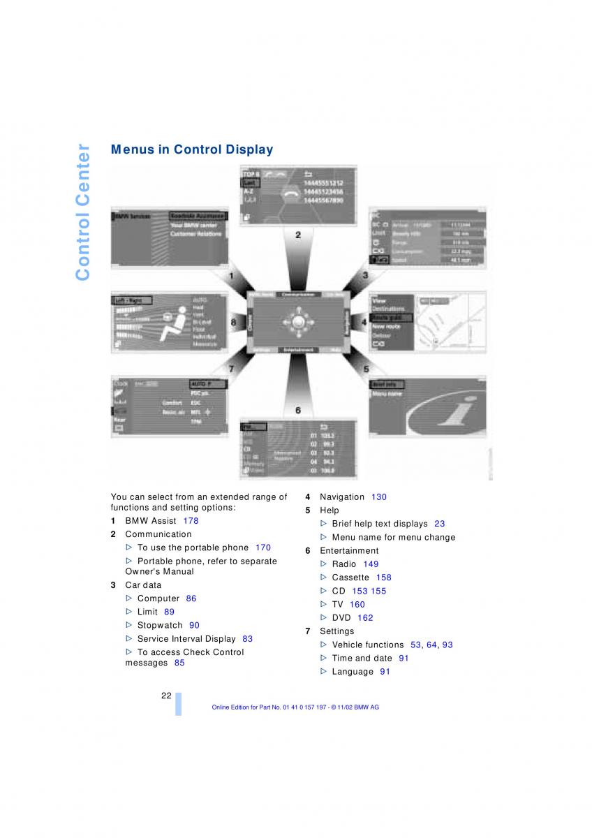 BMW 7 E65 owners manual / page 24