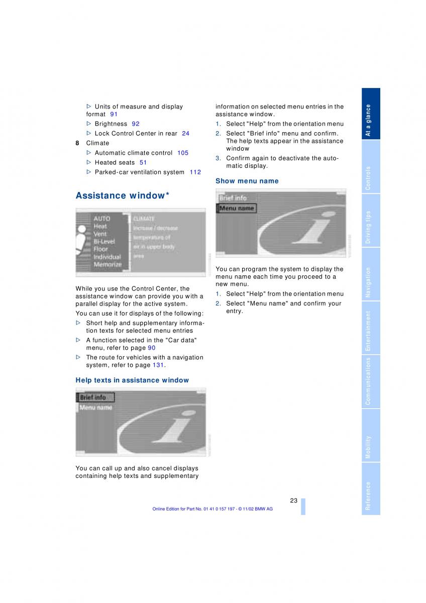 BMW 7 E65 owners manual / page 25