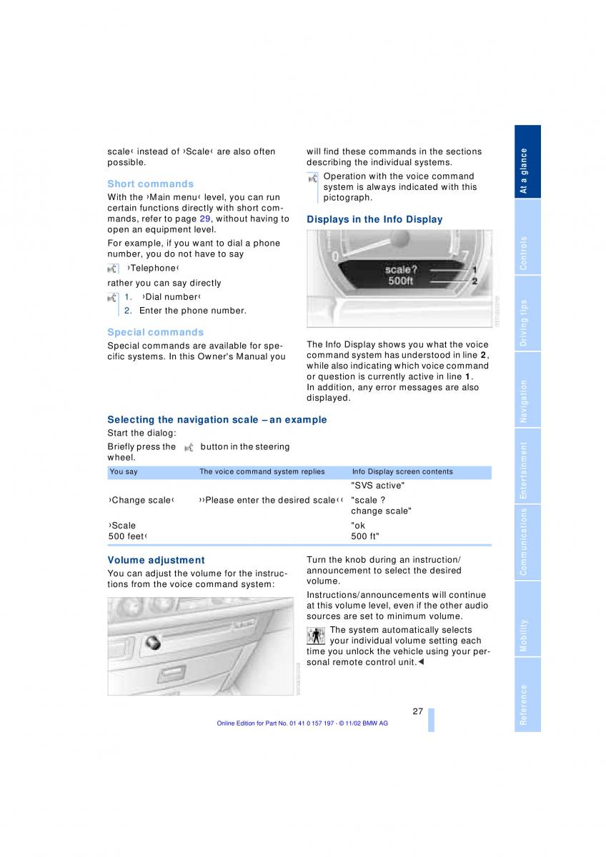 BMW 7 E65 owners manual / page 29