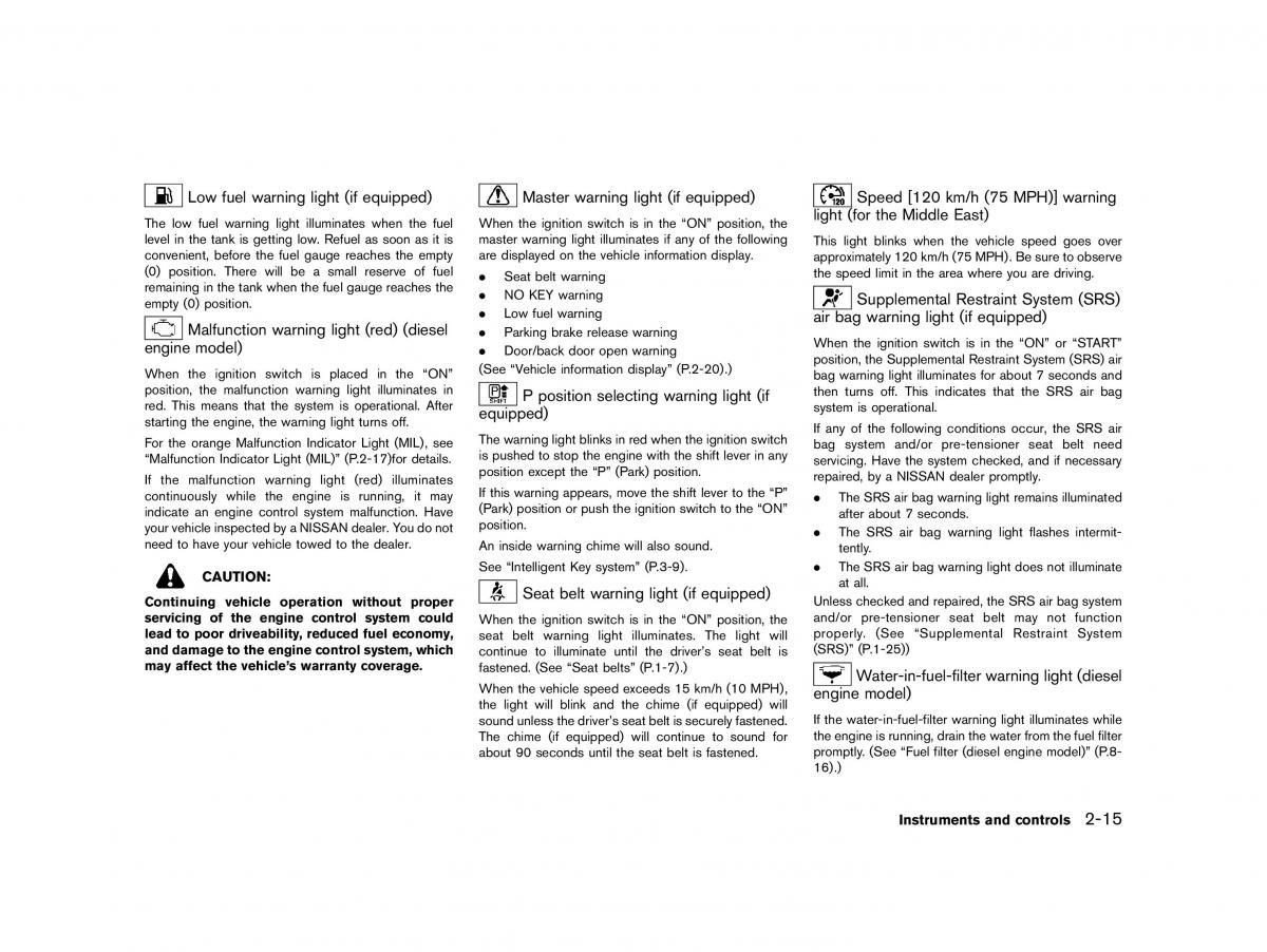 Nissan Micra March K13 owners manual / page 70