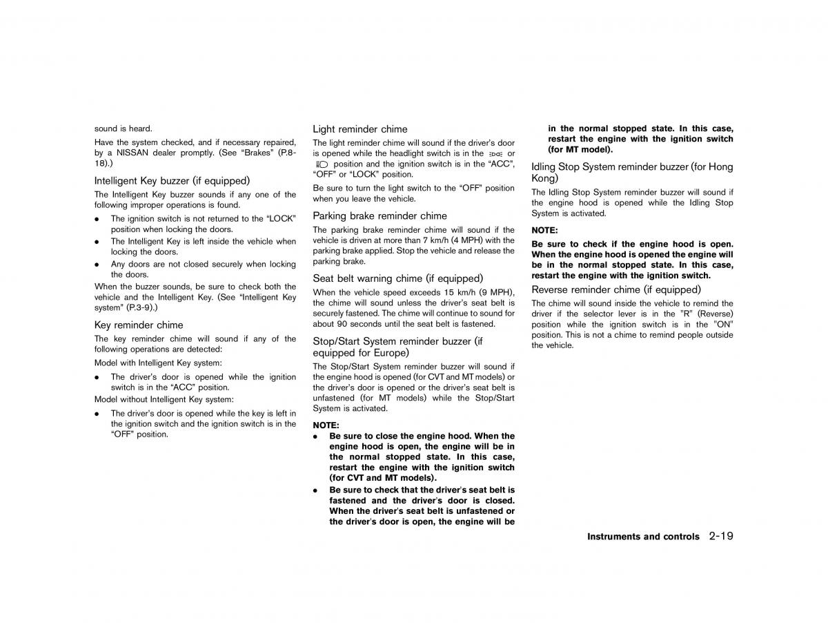 Nissan Micra March K13 owners manual / page 74