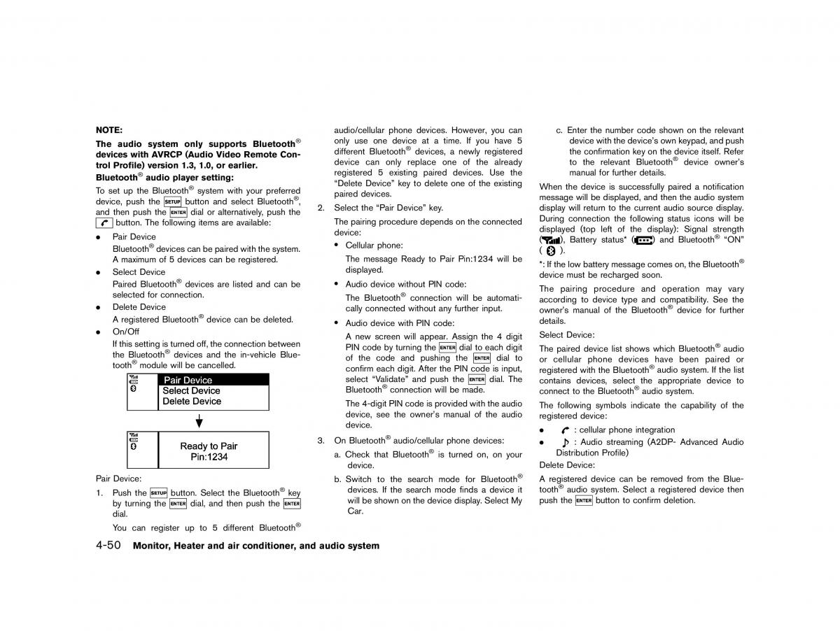 Nissan Micra March K13 owners manual / page 179