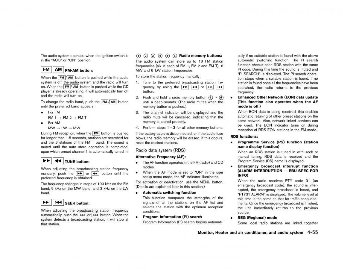 Nissan Micra March K13 owners manual / page 184