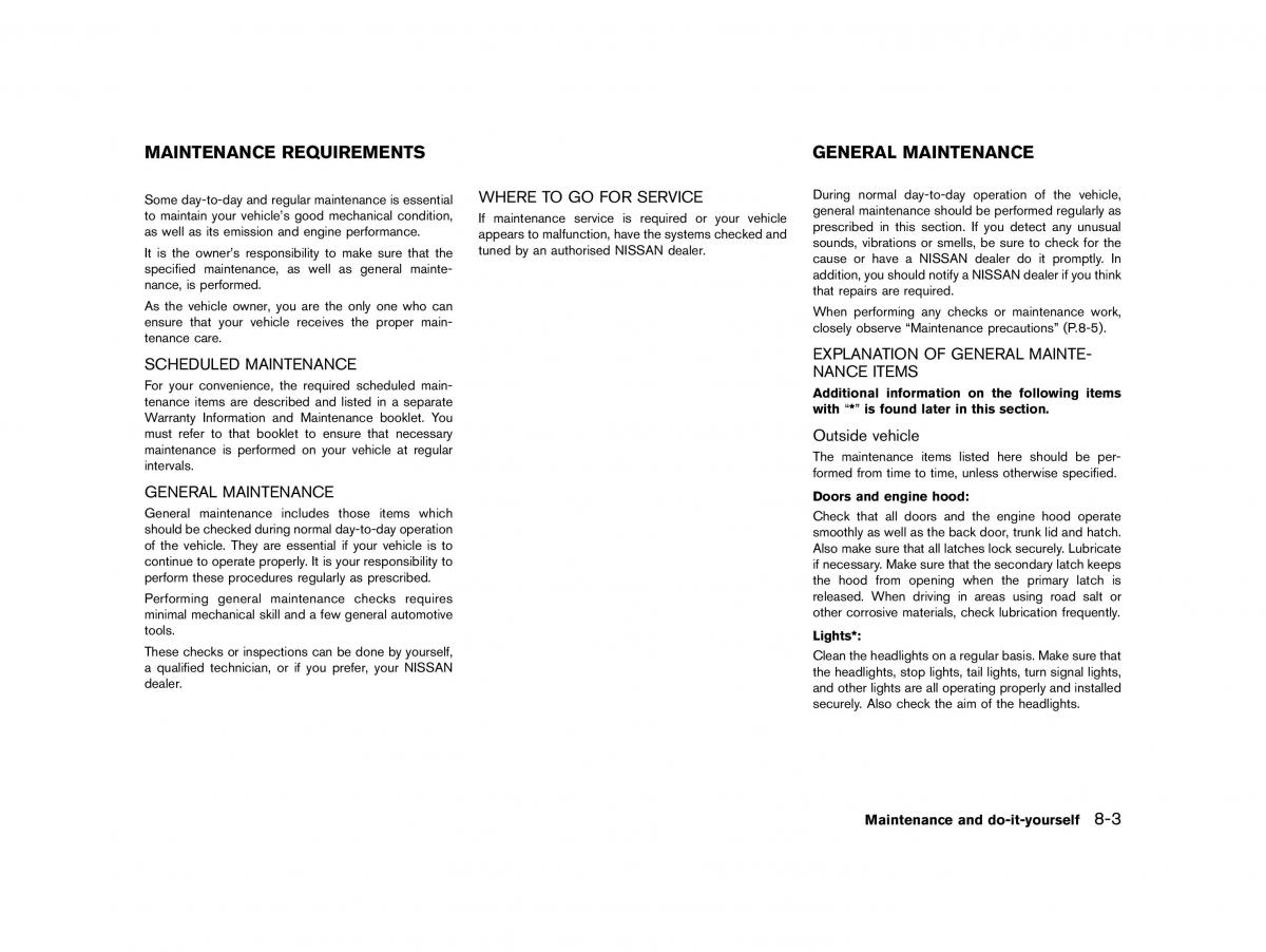 Nissan Micra March K13 owners manual / page 268