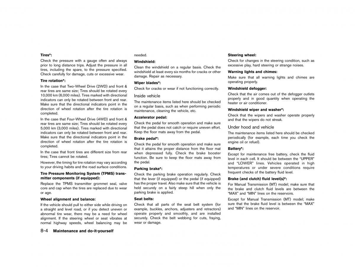 Nissan Micra March K13 owners manual / page 269