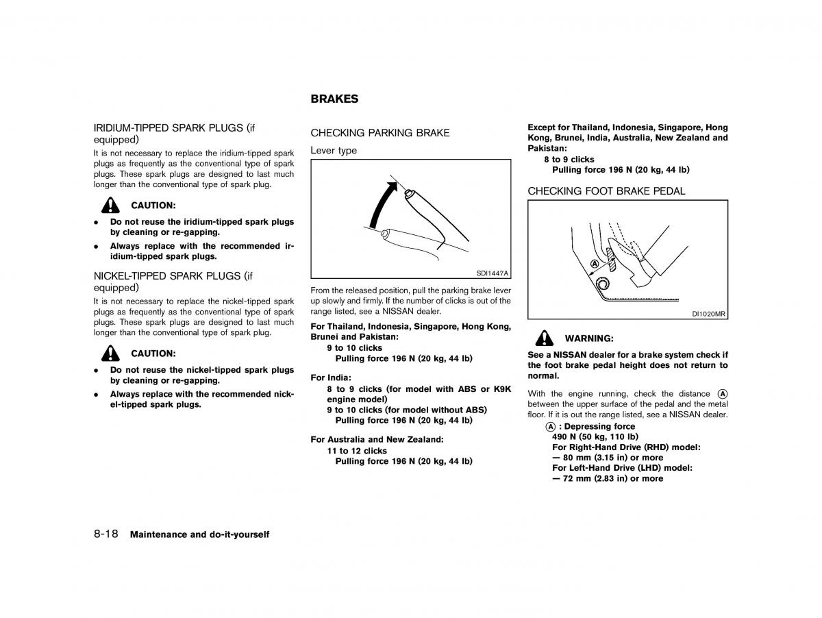 Nissan Micra March K13 owners manual / page 283