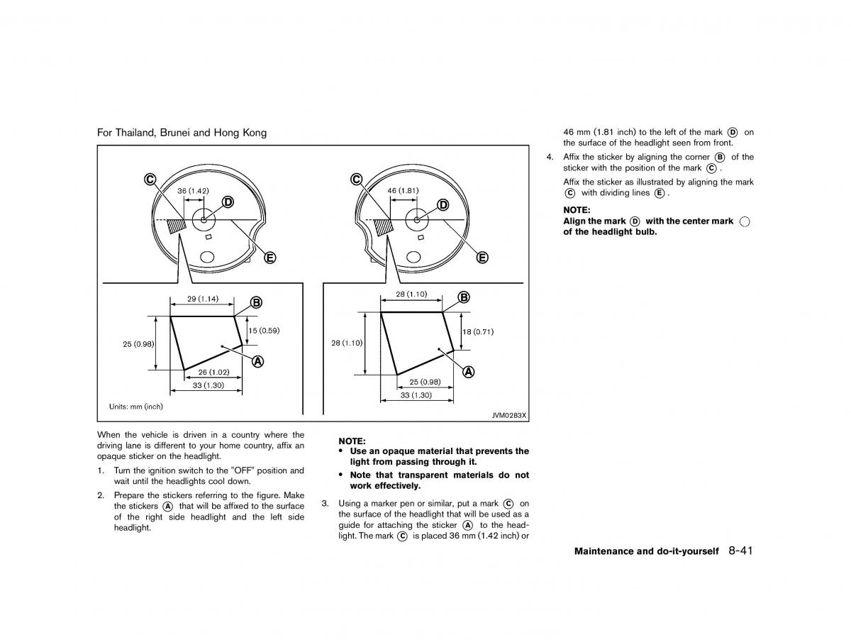 Nissan Micra March K13 owners manual / page 306