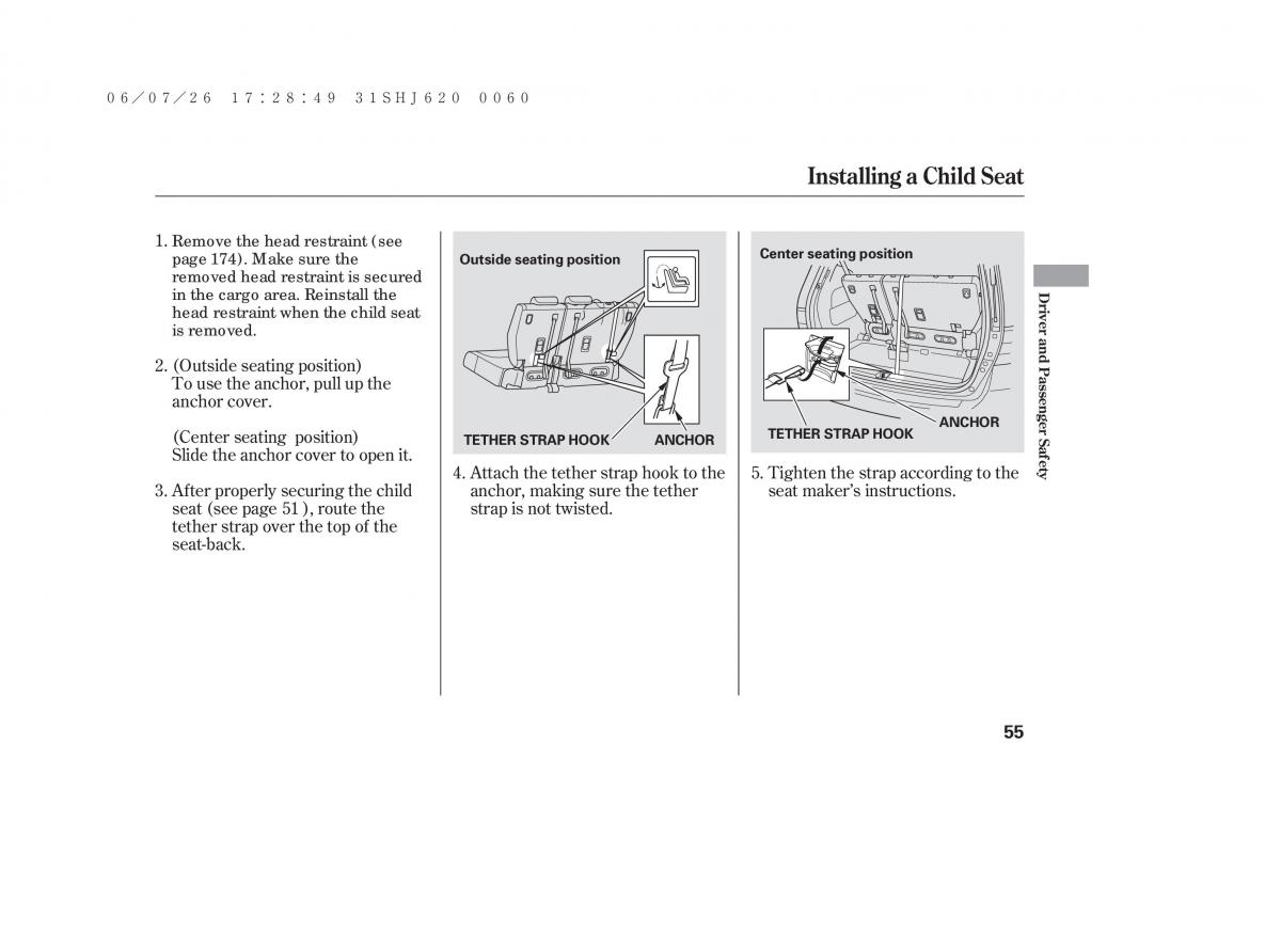 Honda Odyssey III 3 owners manual / page 61