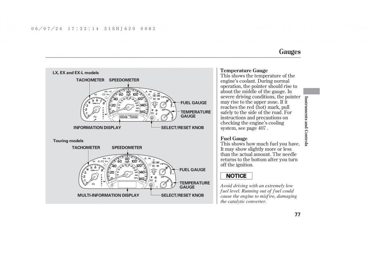 Honda Odyssey III 3 owners manual / page 83