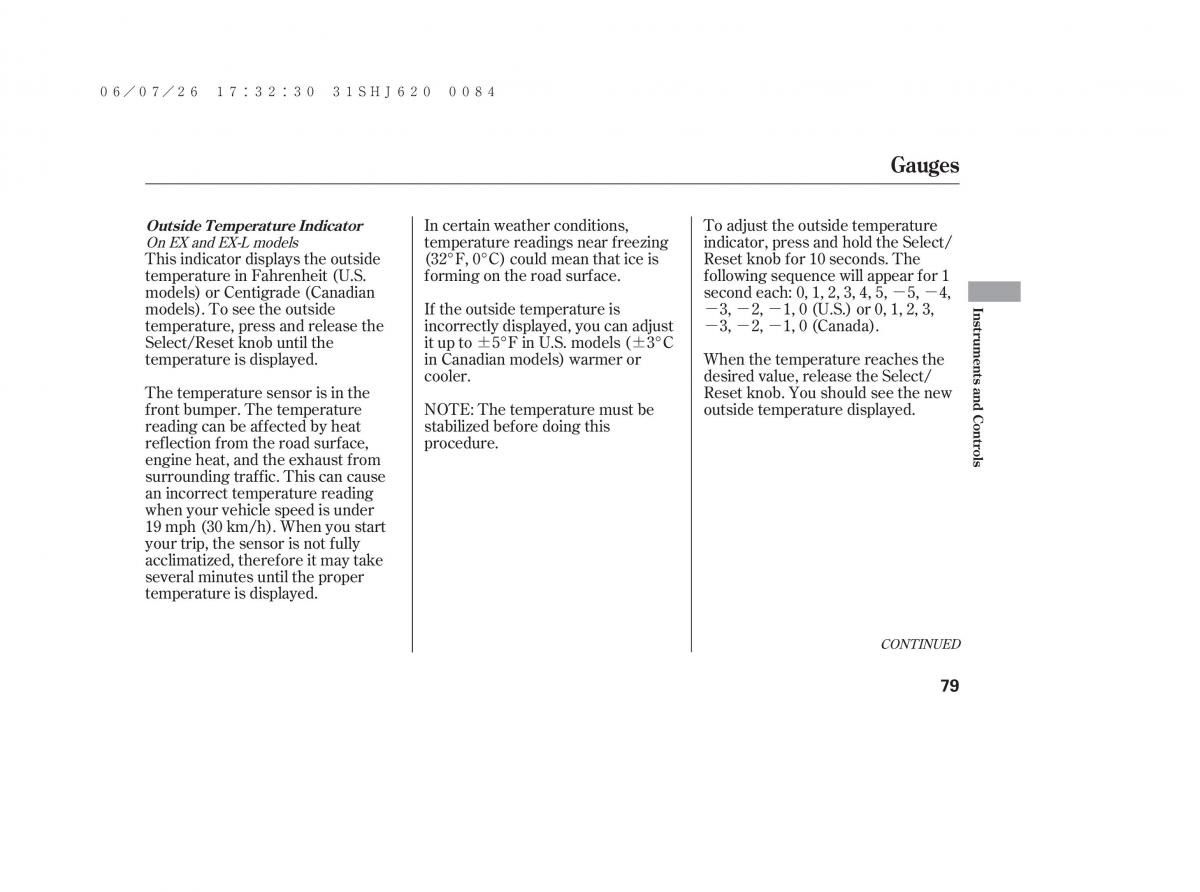 Honda Odyssey III 3 owners manual / page 85