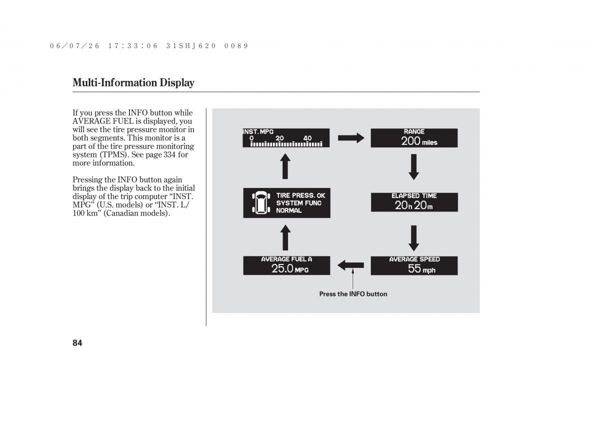 Honda Odyssey III 3 owners manual / page 90