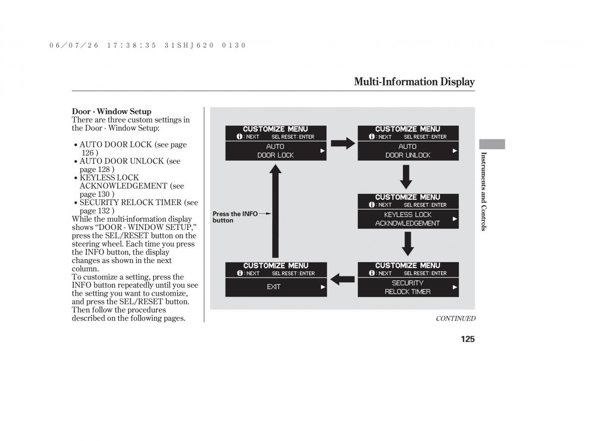 Honda Odyssey III 3 owners manual / page 131