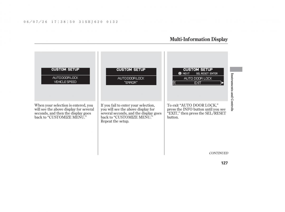 Honda Odyssey III 3 owners manual / page 133