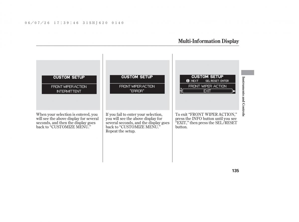 Honda Odyssey III 3 owners manual / page 141