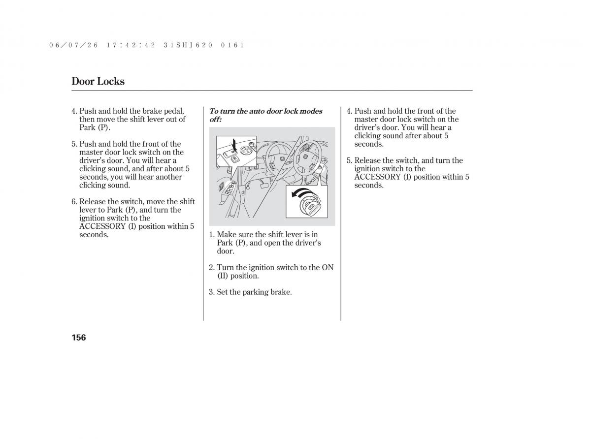 Honda Odyssey III 3 owners manual / page 162