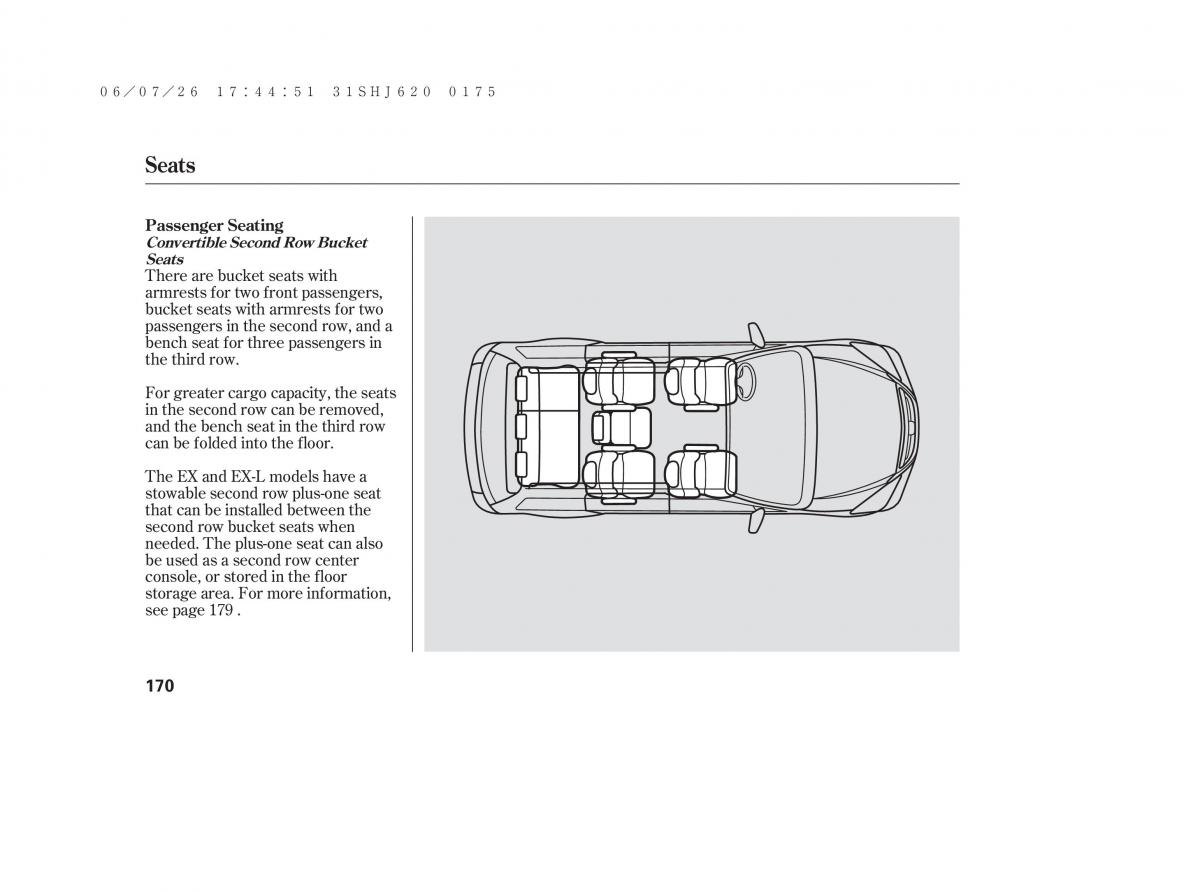 Honda Odyssey III 3 owners manual / page 176