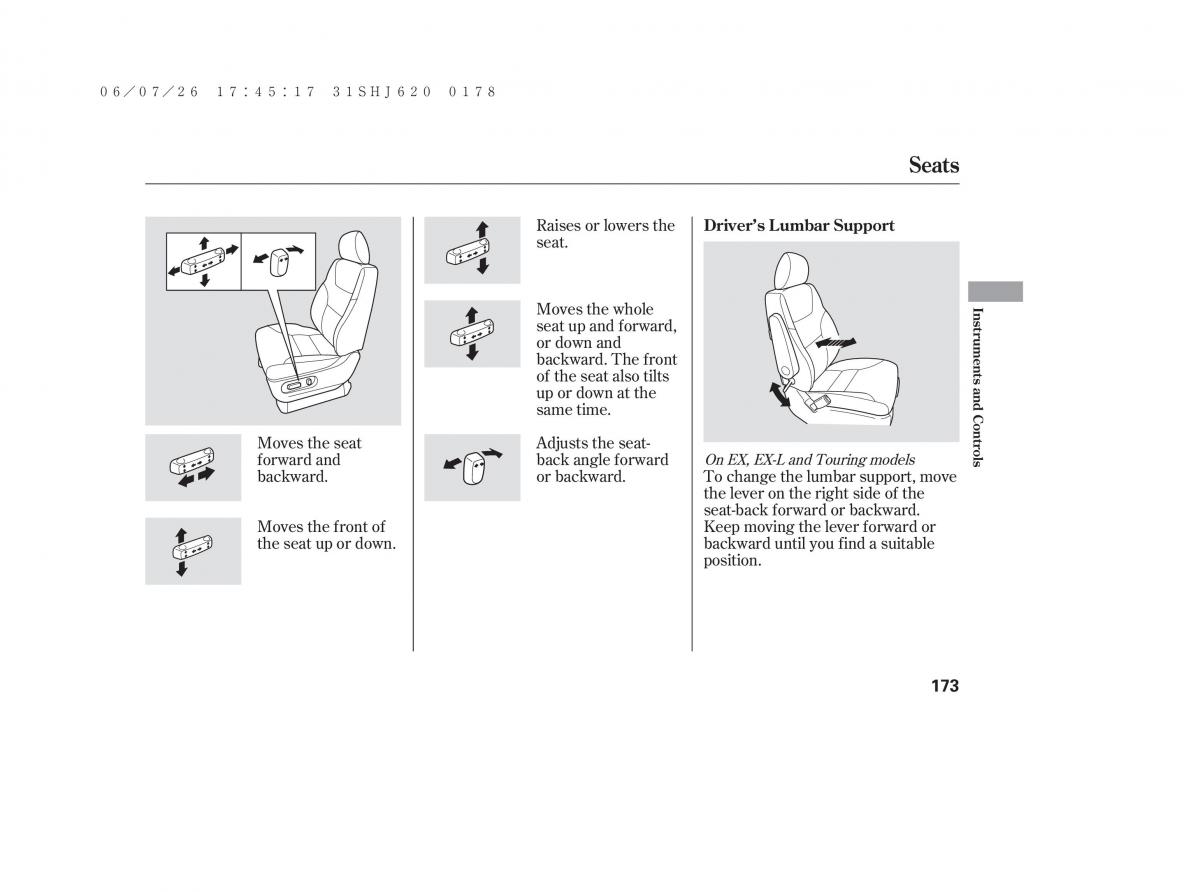 Honda Odyssey III 3 owners manual / page 179