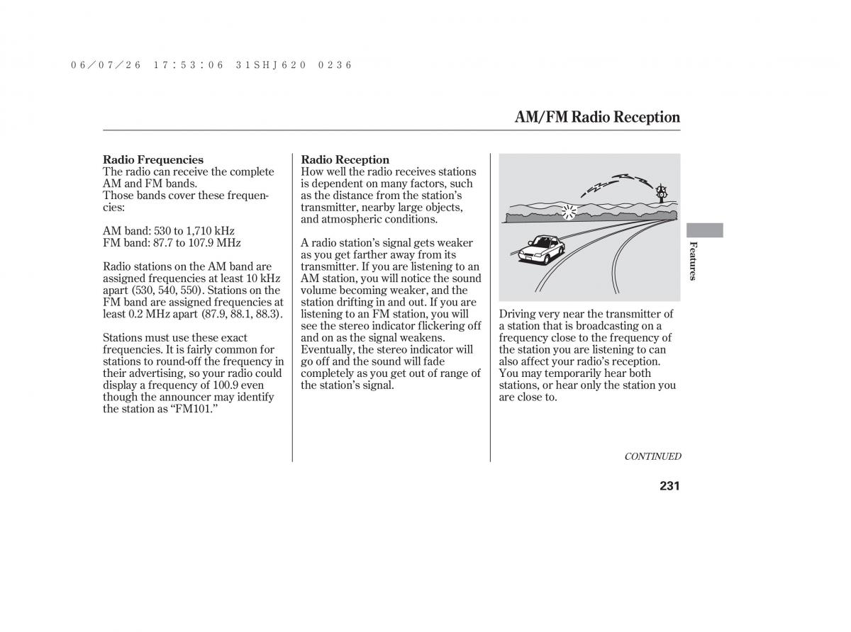 Honda Odyssey III 3 owners manual / page 237