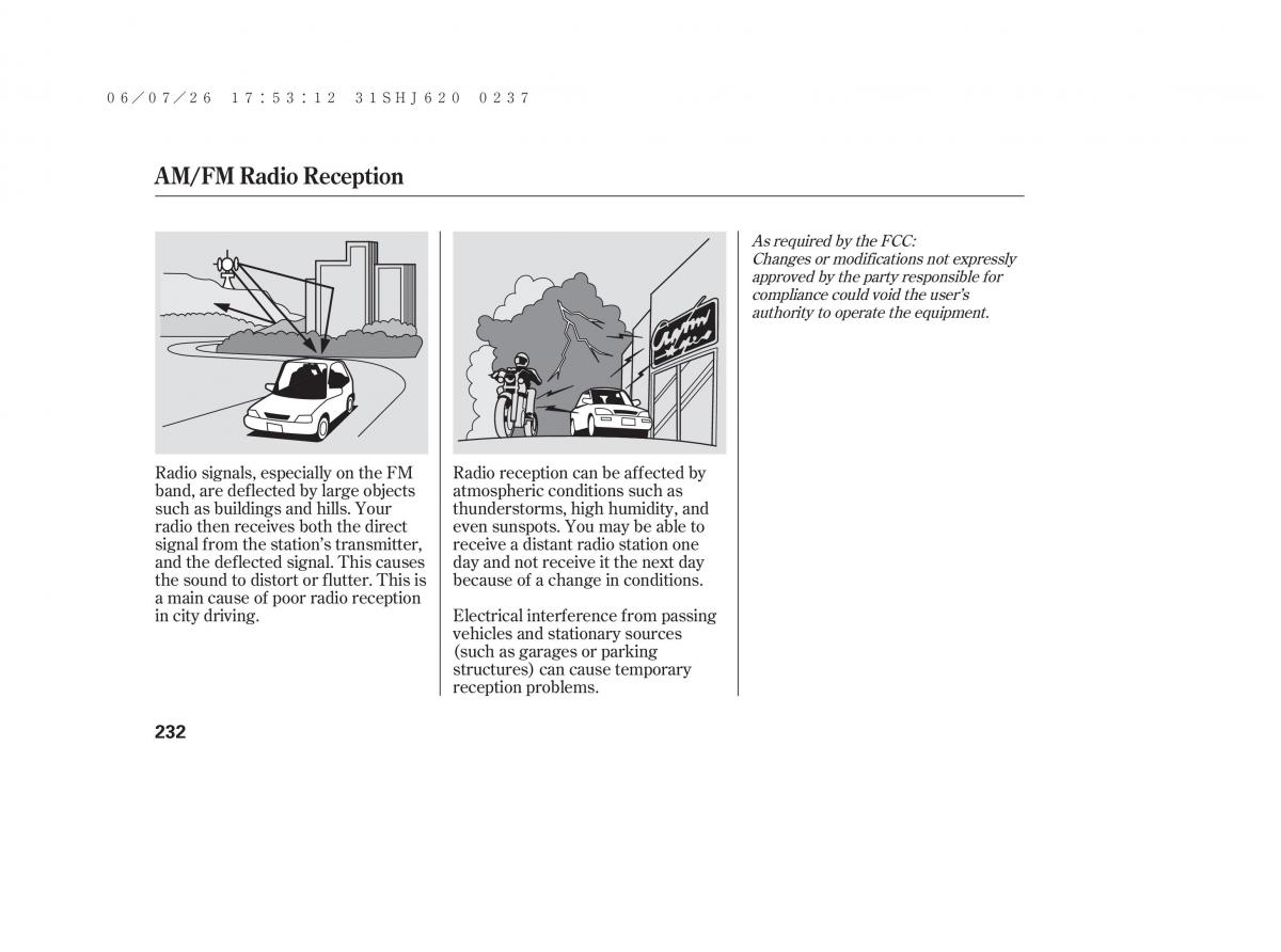 Honda Odyssey III 3 owners manual / page 238