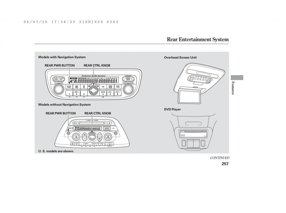 Honda Odyssey III 3 owners manual / page 263