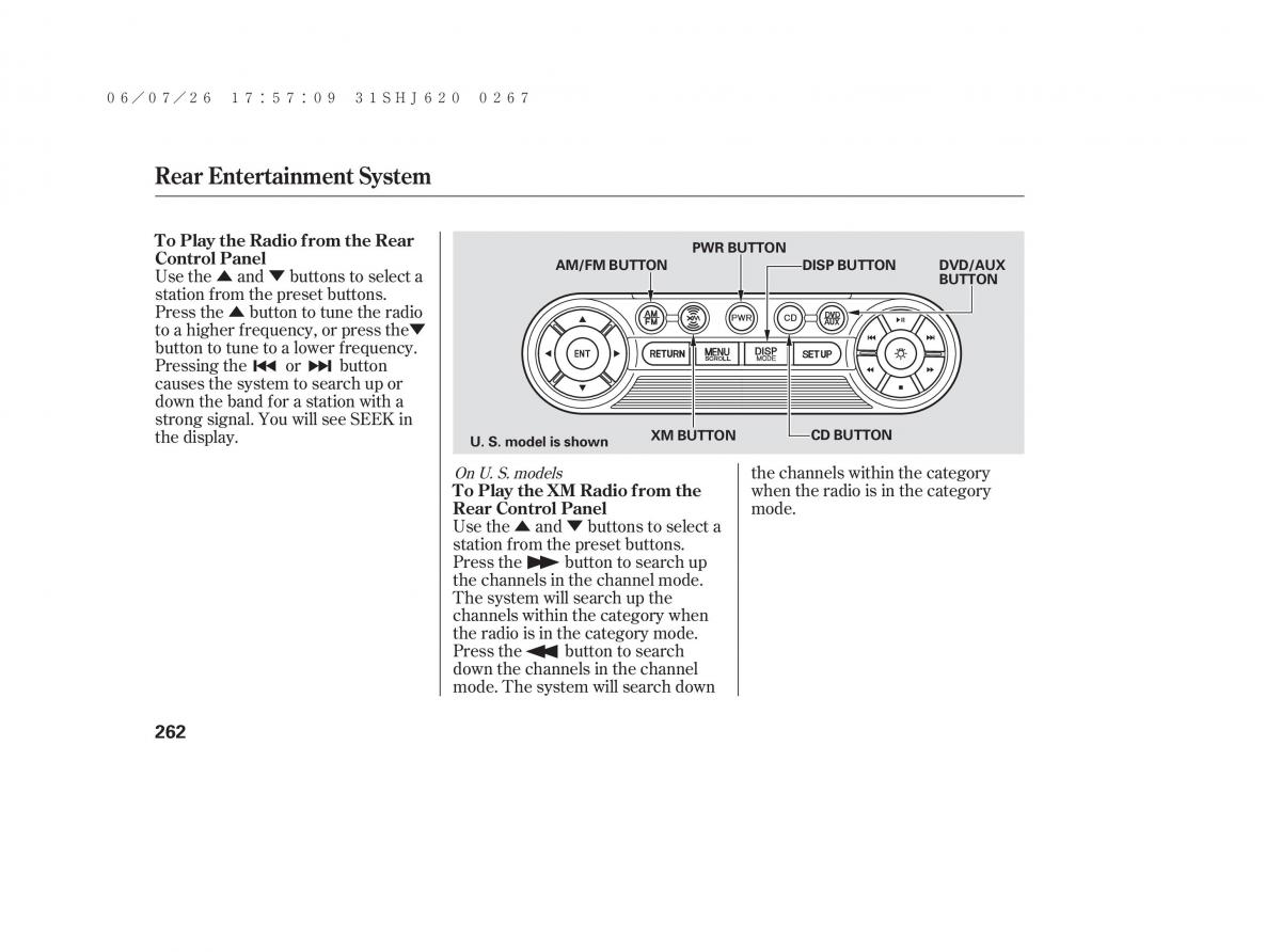 Honda Odyssey III 3 owners manual / page 268