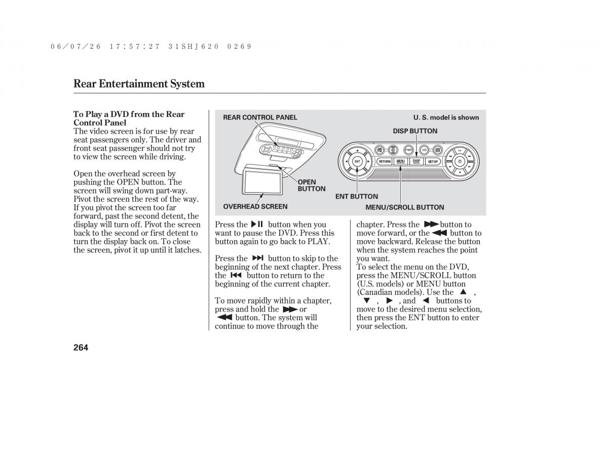 Honda Odyssey III 3 owners manual / page 270