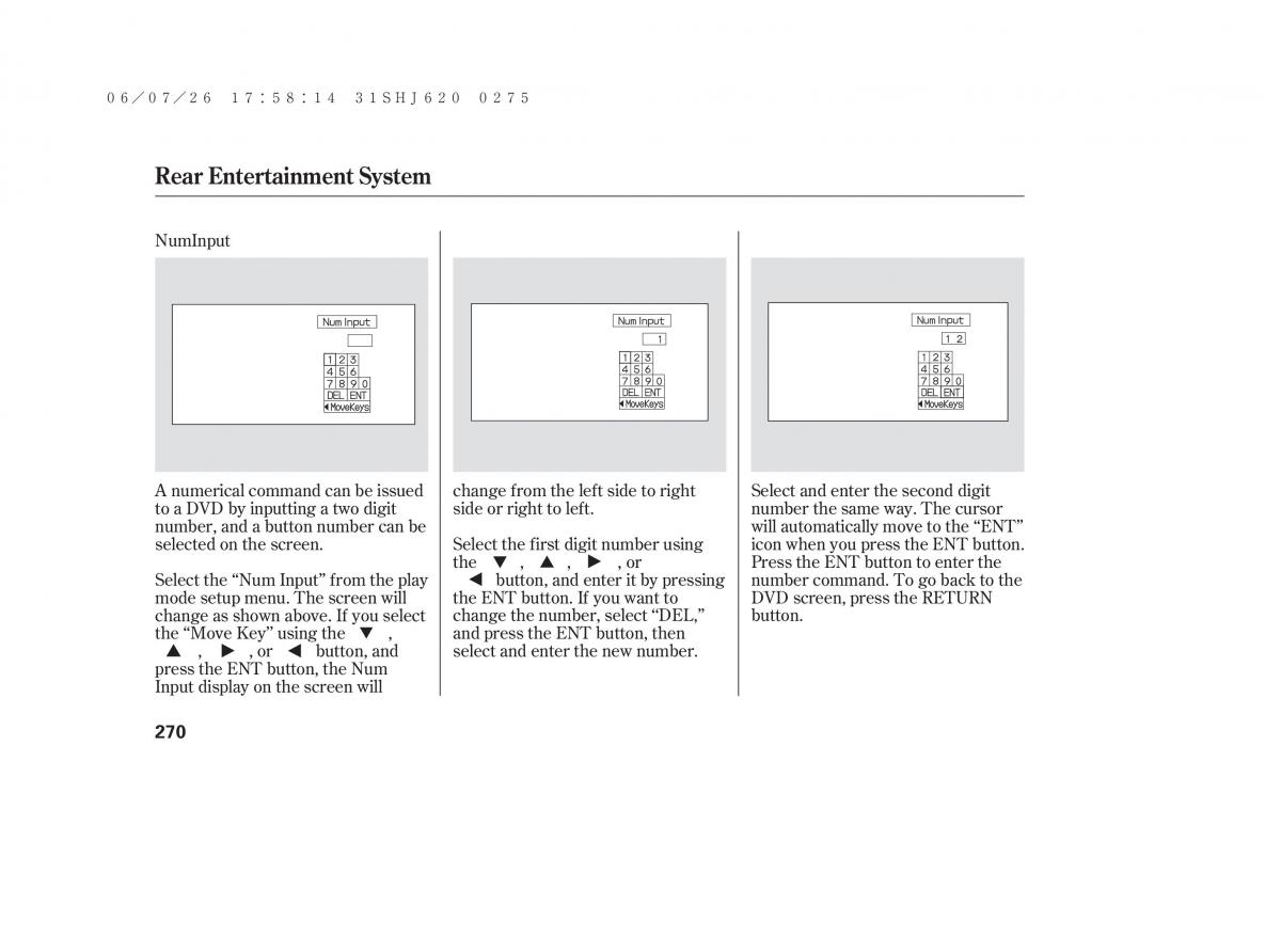 Honda Odyssey III 3 owners manual / page 276